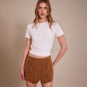 Veronica Suede Skort - Mocha